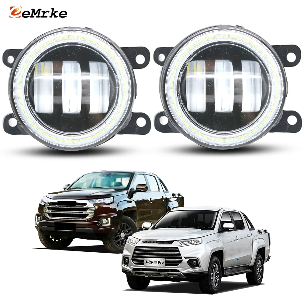 

Upgrade LED Fog Lights Angel Eye Ring for JMC Vigus Plus / Vigus Pro 2022 2023 2024 Fog Driving Lamp with Lens DRL Car PTF 40W