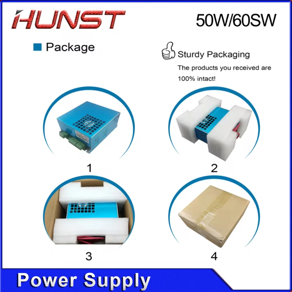 مُزود طاقة بالليزر مناسب لماكينة القطع والنقش بقدرة 40-70 واط ، أنبوب زجاجي ، 50 واط ، أو ، أو V ، أو V ، أو V ، اختياري