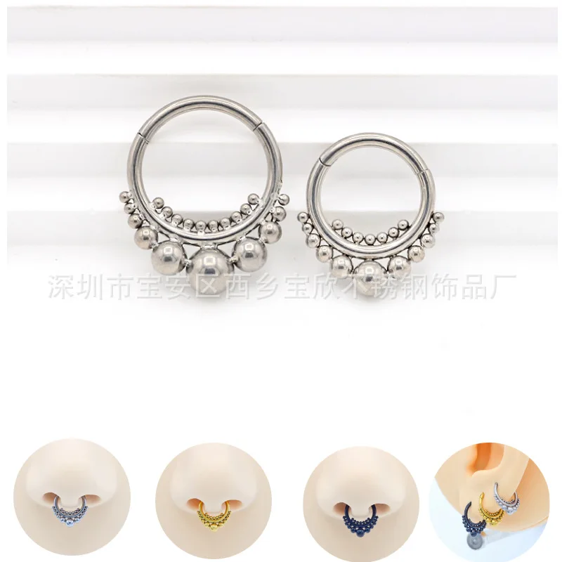 European and american amazonG23noseringTitanium Alloy Puncture Men's Nose Ring Niche Jewelry PersonalitydiyFemale Earrings Facto