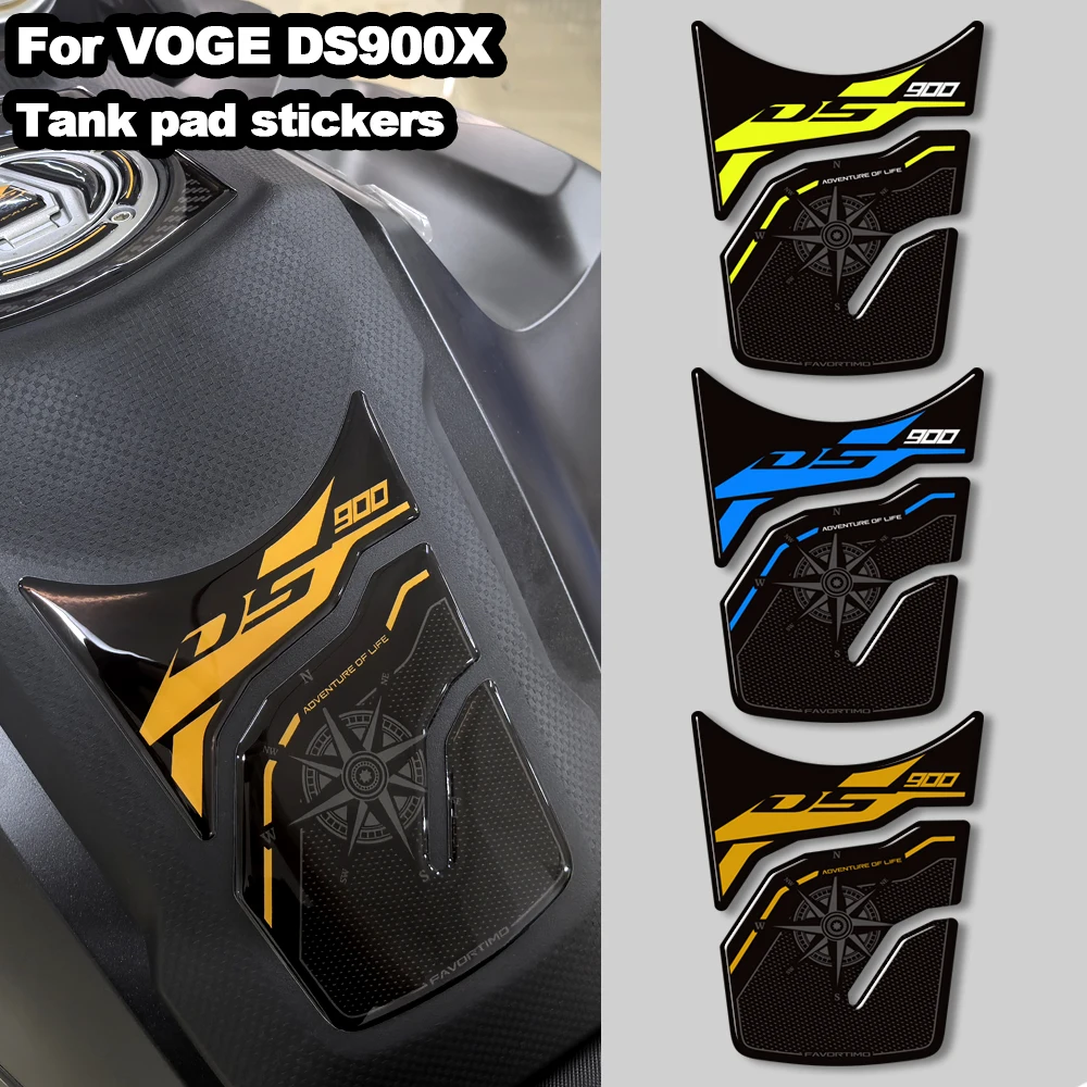 

For VOGE DS900X 900DSX 900 DSX Adventure 2024 2025 Motorcycle Fuel Tank Pad Sticker Oil Gas Cap 3D Decal Cover Protector kit
