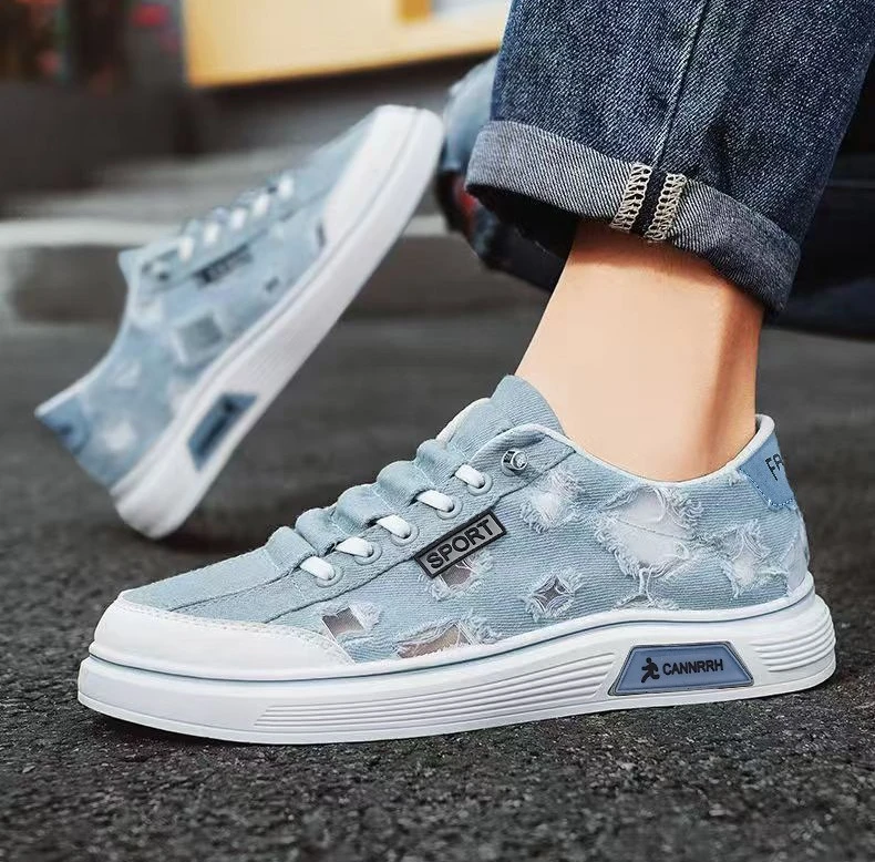 Canvas men's shoes 2026 new summer breathable casual versatile student board shoes trendy soft sole hole beggar cloth shoes