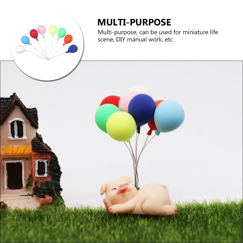 

Набор из 8 миниатюрных воздушных шаров для декора: очаровательные украшения для мини-домиков, изысканные мини-шарики для микроландшафтов и поделок своими руками