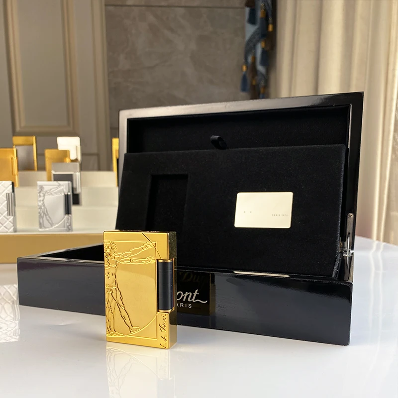 

Commemorative Edition Luxury Butane Lighter Single & Double Flame Ping Sound Natural Paint Cigarette Smoker 17037