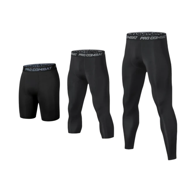 Męskie spodnie kompresyjne Rajstopy Fajne suche legginsy Sportowe legginsy do biegania Baselayer Sportowe spodenki do ćwiczeń Aktywne spodenki