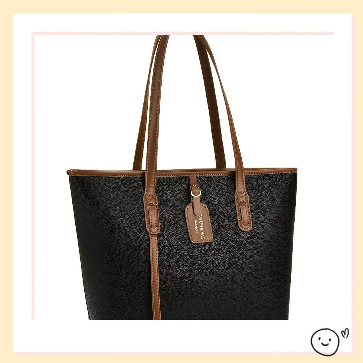 

Vintage Brown Minimalist Tote Bag Women Large Capacity Soft Leather Shoulder Handbag Durable Daily Work Commuter Purse