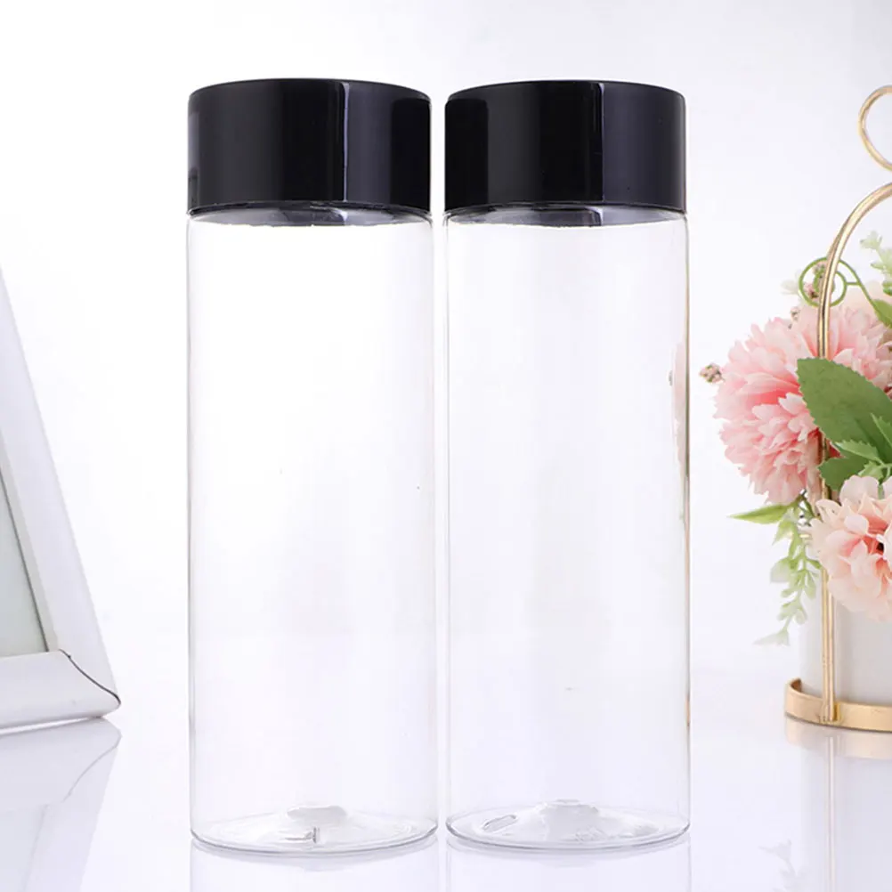 

10 Pcs Condiment Bottles Clear Crisper Empty Liquid Juice Jars Pet Juicer Transparent Lid Portable Size Multifunctional Storage