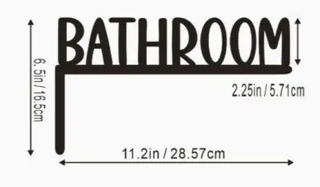 

Wooden Bathroom Door Sign Rustic Frame Decor for Restroom Door Wood Craft Letter Small Bathroom Wall Decoration