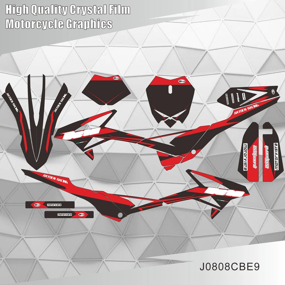 Per BETA RR 125 LC 2019 2020 Adesivi Grafici Completi Personalizzati per Moto con Numero J0808CBE