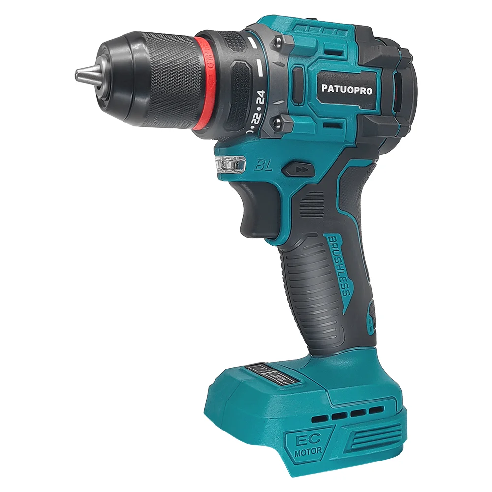 10mm Electric Brushless Drill 2-Speed Self-locking Cordless Drill Screwdriver 60-100Nm Torque Power Tools For Makita 18V Battery