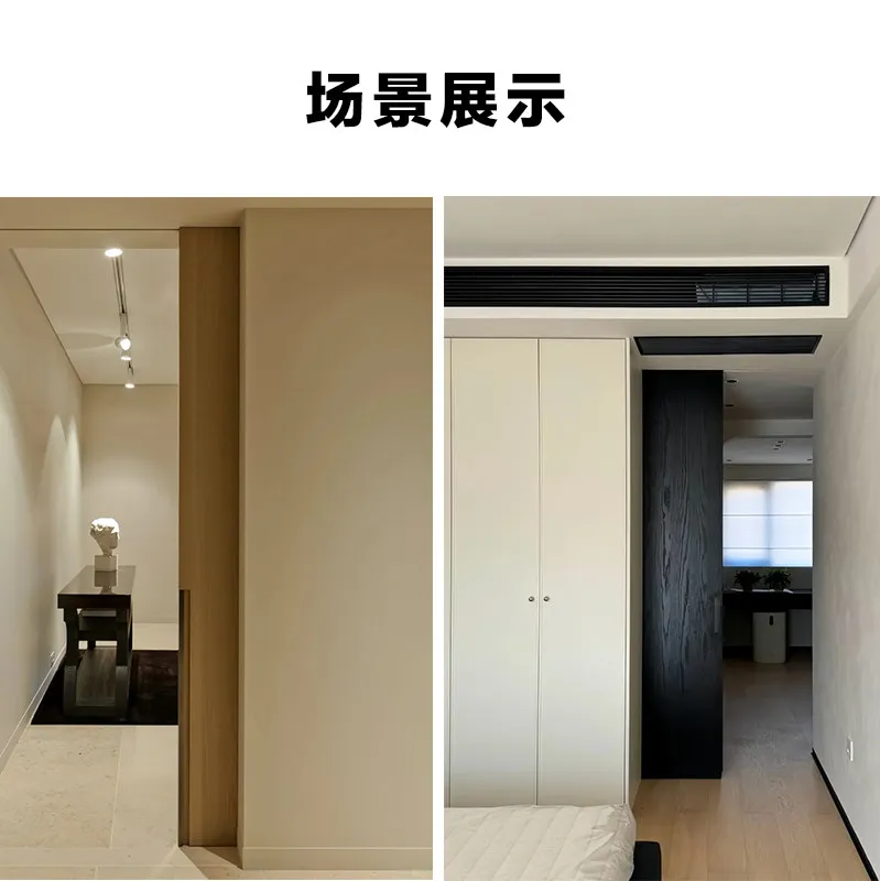Maintenance-free quick release press bullet hidden pocket door slide rail solid wood aluminum frame door buffer sliding door tra