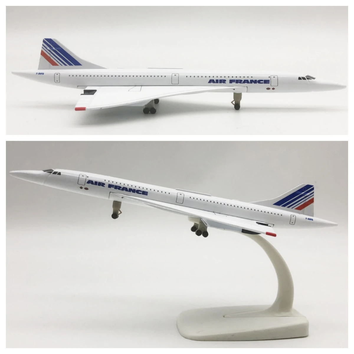 Modele samolotów Concorde AIR FRANCE Airlines 20cm stop metali Model samolotu Air W stojak koło pasowe samolotu podwozie prezent rzemieślniczy