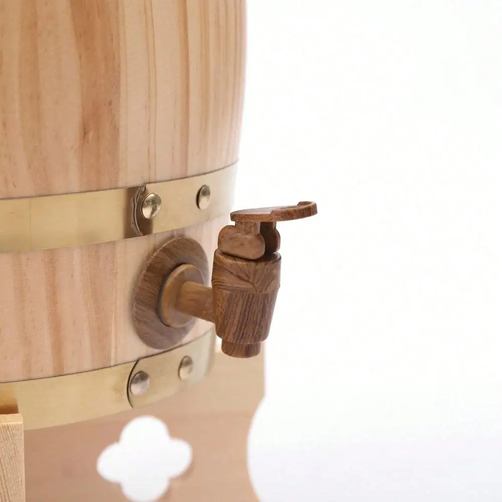 

Vintage Wood Oak Timber Wine Barrel Dispenser For Beer Brandy Tequila Whiskey Rum Port Upright 5L US STOCK, Christmas Gift