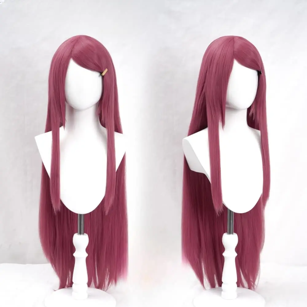 Anime Uzumaki Kushina Cosply Wig Wine Red (Uzumaki Kushina-RED  Hair Heat Resistant Cosplay Wig