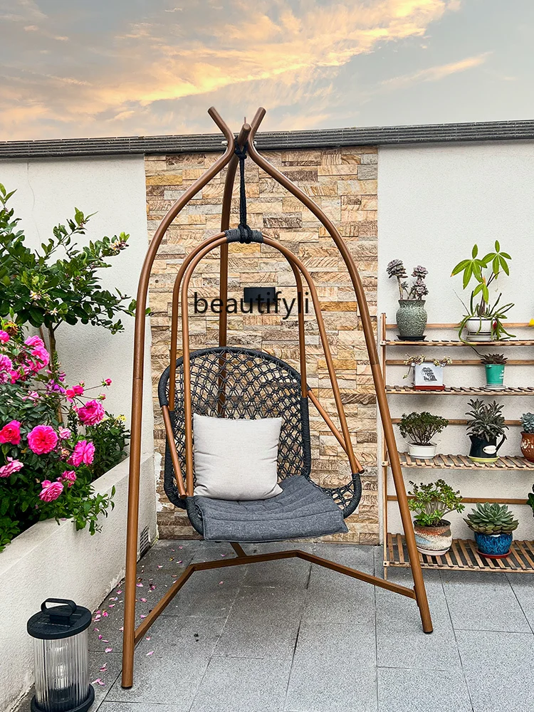 Home Glider Indoor Swing Nacelle Chair Living Room Outdoor Balcony Light Luxury Single Cradle Chair outdoor furniture