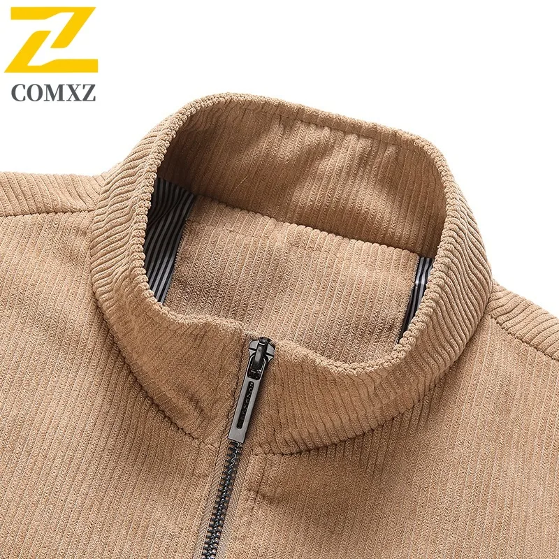 COMXZ الرجال خندق معطف الحد الأدنى الأعمال الفاخرة رحلة عمل مكتب بلون مأدبة سترة واقية سترة معطف عالي الجودة #2