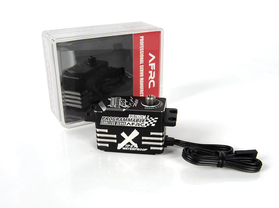 AFRC D3528HCM-X Programmierbares Metall-Servo, flaches Design, IP67 wasserdicht, für YOKOMO HSP Drift RC-Auto, Boot, Flugzeug, Zubehör – Detail 8