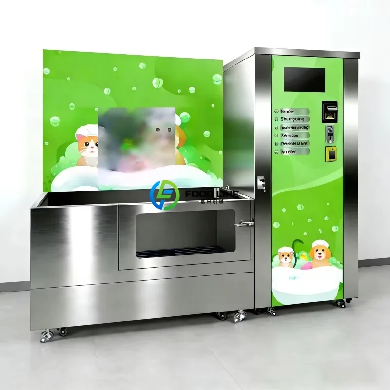 Semi-Automatic Self-Service Dog Wash Vending Machine Environmentally Safe Stainless Steel Body Universal Input Voltage