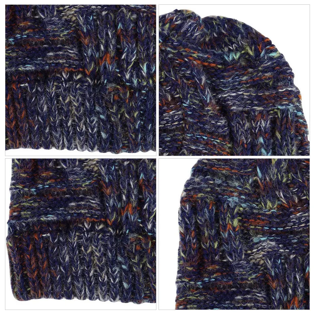 

Women Warm Knitted Woolen Hat for Outdoor Activities Camping Running Skiing Stylish Ponytail Beanie Fashion Winter Hats