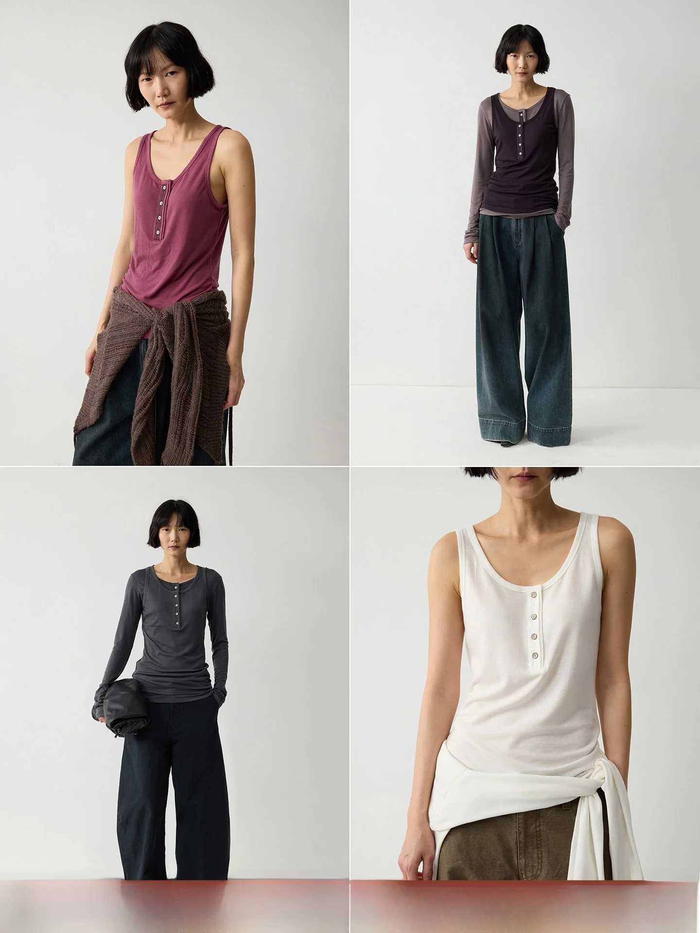 

Spring New Arrival Slim Fit U-Neck Knitted Vest RandomPiece26 Mixed Wool Lyocell Fiber High Elasticity Casual Style Breathable