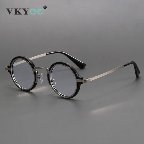 Imagen 2 del producto VICKY, nuevo diseño redondo geométrico personalizado, gafas antiluz azul para hombre, gafas de lectura para mujer, prescripción personalizable