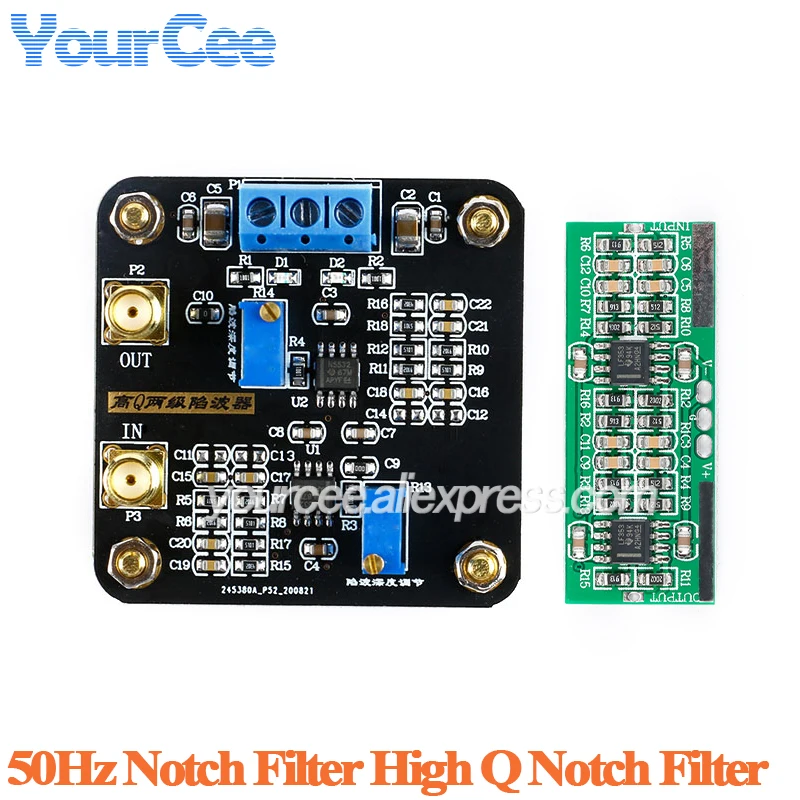 50Hz Notch Ffilter Analog Filter Module Notch Filter Power Frequency Signal Conditioning Customizable Notch Frequency