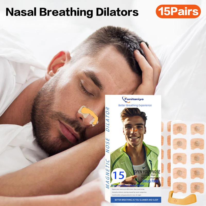 1 Set Nasal Breathing Dilators Magnetic Nasal Strips Increase Air Improve Sleep Quality Reduce Snoring