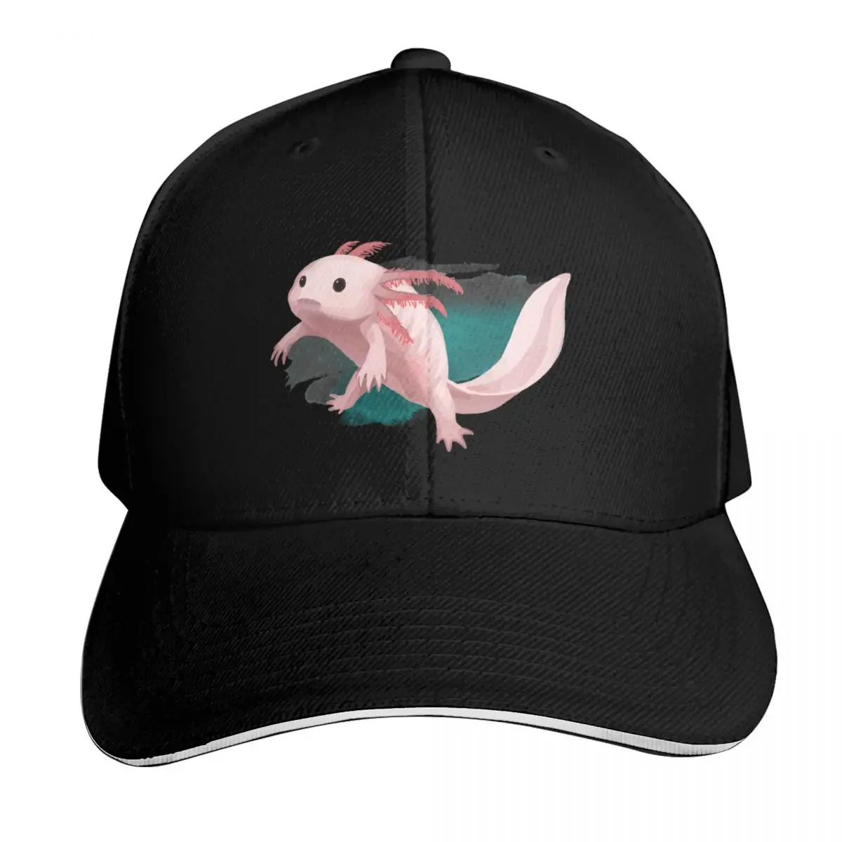Axolotl Baseball Cap Breathable Mesh Back Adjustable Buckle Closure Moisture Wicking Quick Dry