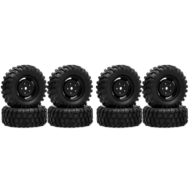 

Best-8Pcs 95Mm 1.9 Beadlock Wheel Rim Tire Set For 1/10 RC Crawler Car Traxxas TRX4 RC4WD D90 Axial SCX10 II III Redcat MST