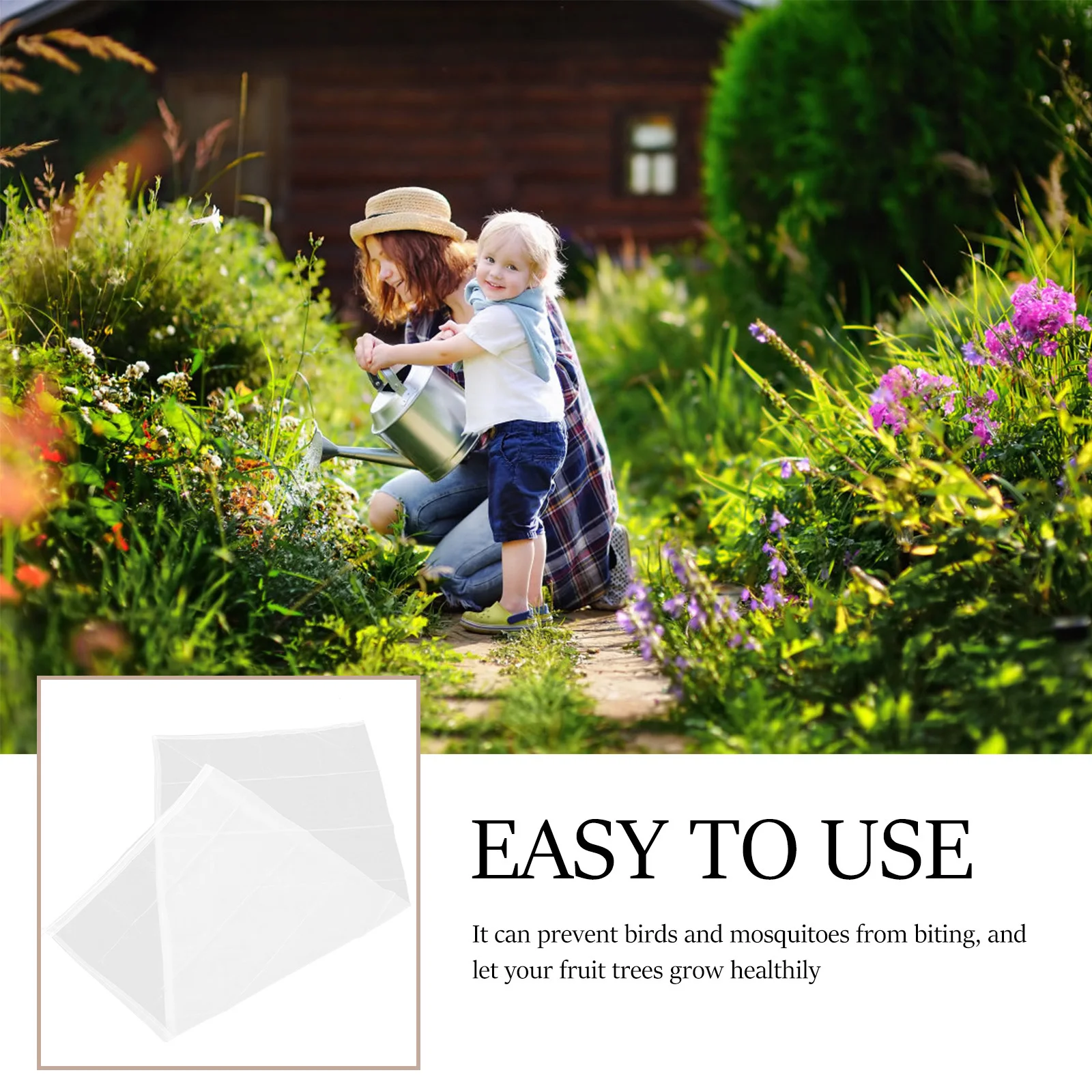 2 قطعة حاجز الطيور المضاد للحشرات حقيبة شبكية متينة قابلة لإعادة الاستخدام غطاء حماية النبات لحاجز الطيور في حديقة البستان #1