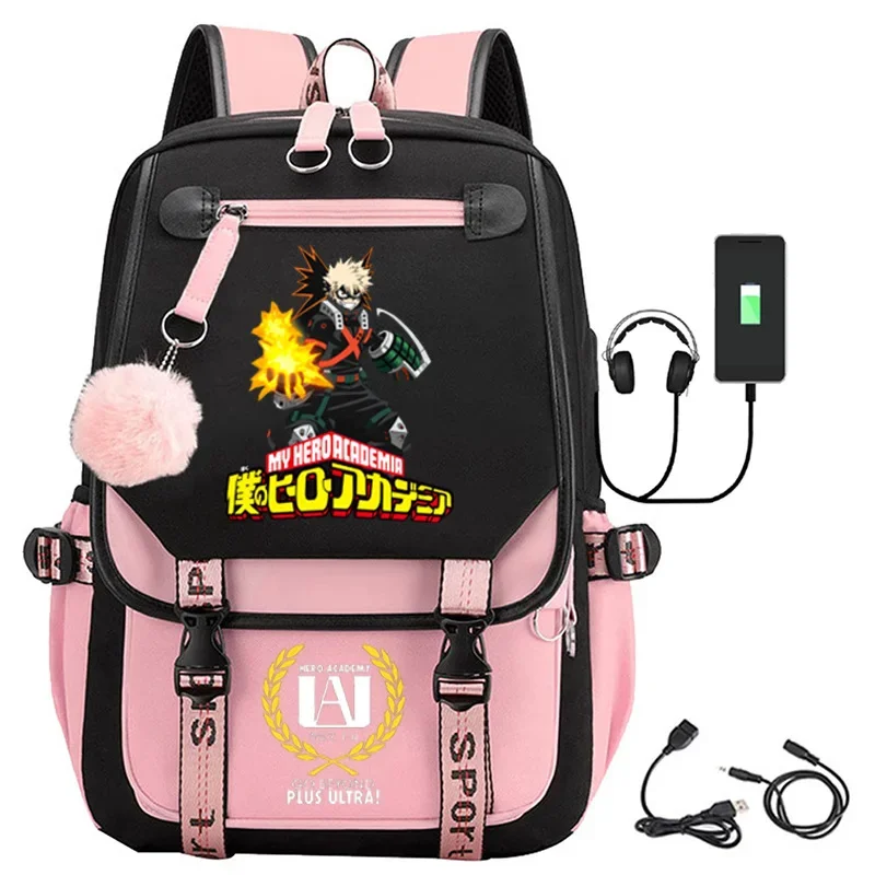 Japan Anime My Hero Academia Backpack Schoolbag Children Boys Girls Students Oxford Cartoon School Bag Casual Travel Backpack