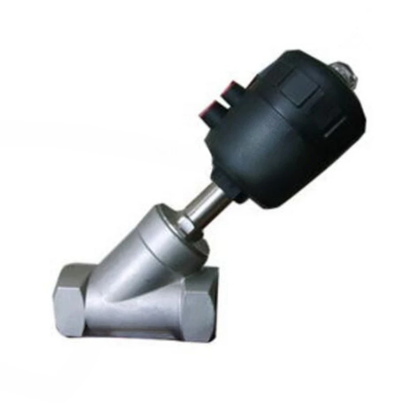 Stainless steel pneumatic threaded angle seat valve high quality high material