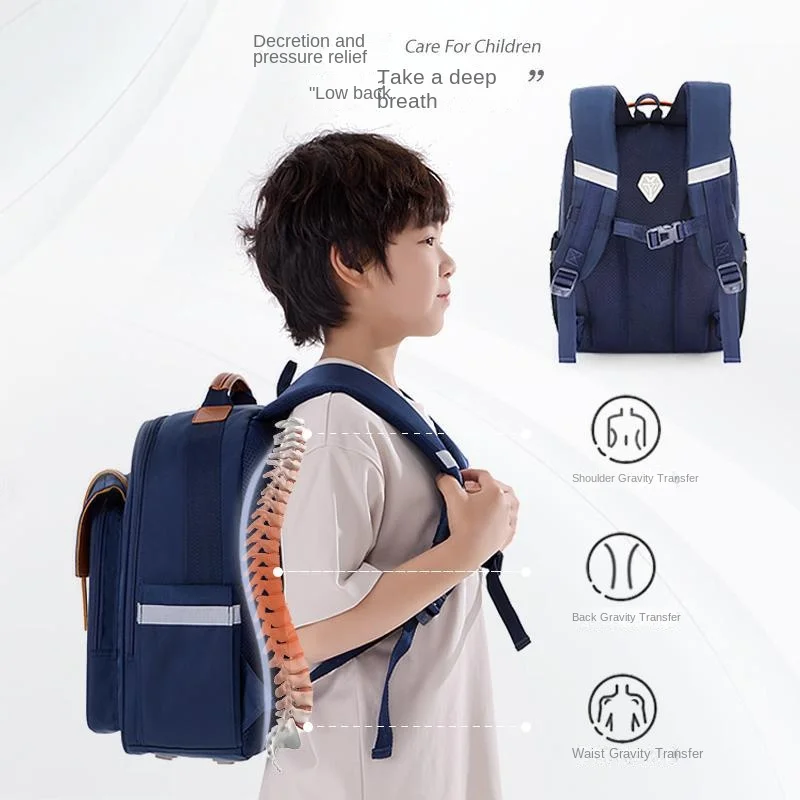 Disney New Boy School Bag Grade 1-4 Spider Man Captain America Primary Student Shoulder Orthopedic Backpack Kids Gifts Mochilas
