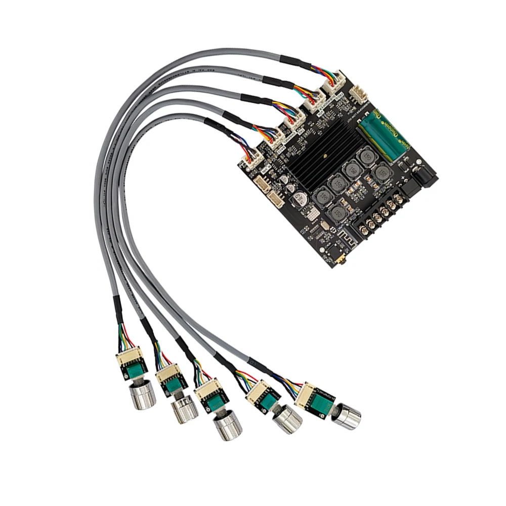 ZK-TB21F 2.1 Channel Bluetooth 5.1 Audio Bass Power Amplifier Papan TPA3116 Modul TWS Ke Kotak Potensiometer Eksternal 50WX2 + 100W