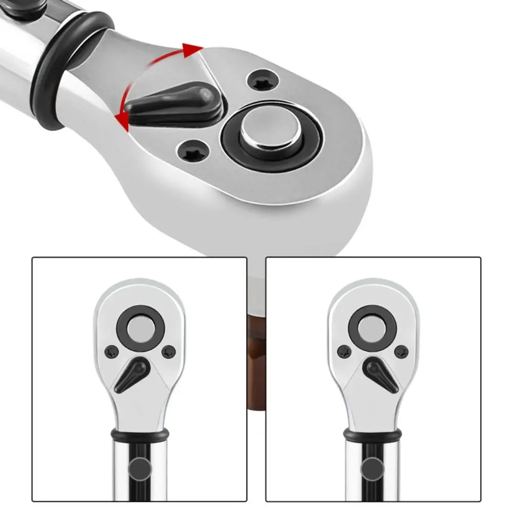 

2-24N.m Torque Wrench 1/4 Inch Double-direction Ratchet Ratchet Torque Wrench Set One-click Disassembly Extended Extension Rod