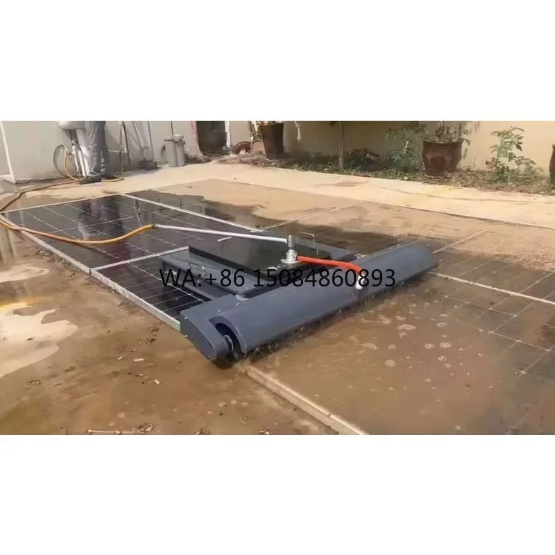 Tracked Remote PV Washer, Wet Dry Switchable Design, Stable Walking Cleansing Gear for Large Solar Power Stations