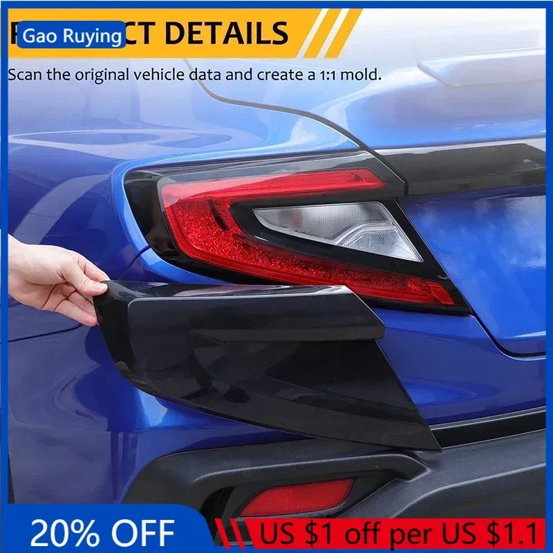 

Gao Ruying For Subaru WRX Levorg 22-25 Blackened Car Rear Tail Lamp Shade Brake Indicator Light Reversing Lamp Cover Accessories