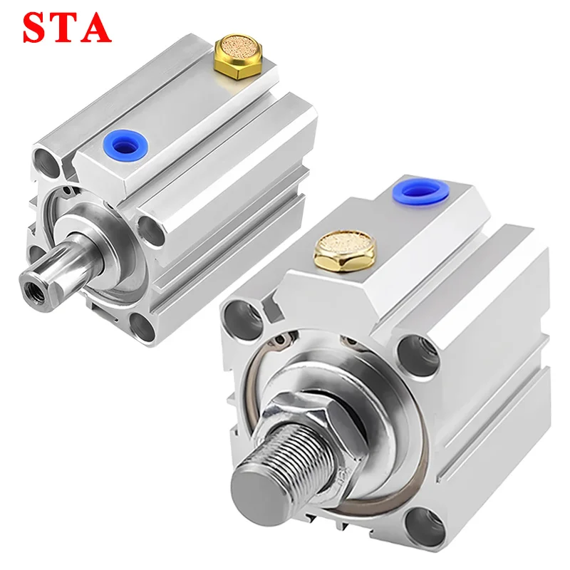 STA Single Acting-pull Compact Pneumatic Cylinder Bore 20 25 32 Stroke 5-50mm STA20X15-S-B STA25X30-B Male Female Piston Rod