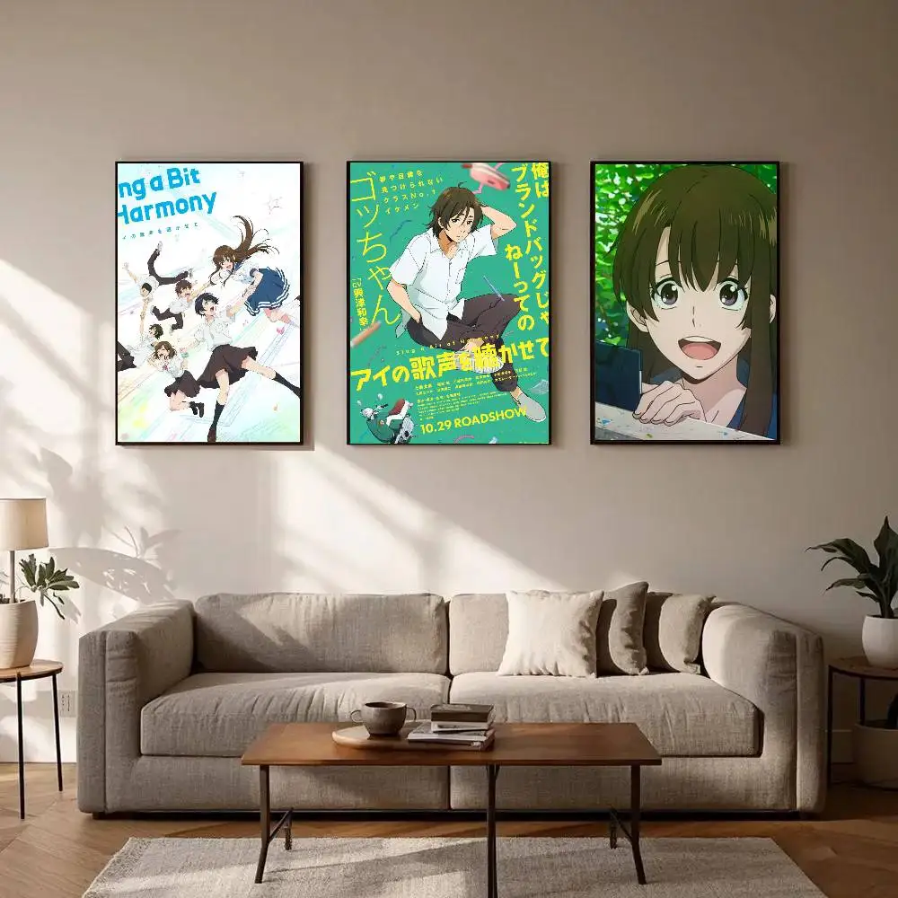Sing A Bit Of Harmony Poster Art Sticky Wall Waterproof Home Living Room Bedroom Bar Aesthetic Decoration