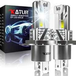 Katur 2x H4 9003 Hb2 Grootlicht Led Auto Koplamp Mistlampen 20000lm 6000K Fanless Canbus Voor Mini Cooper R55/56/57/58/60/61