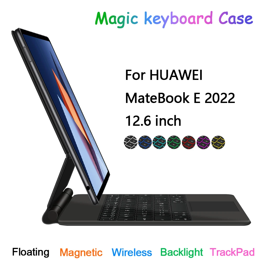 

Folio Magic Keyboard For HUAWEI MateBook E 2022 12.6" Inch Case Portuguese Spanish French Korean Arabic German Smart Keyboard