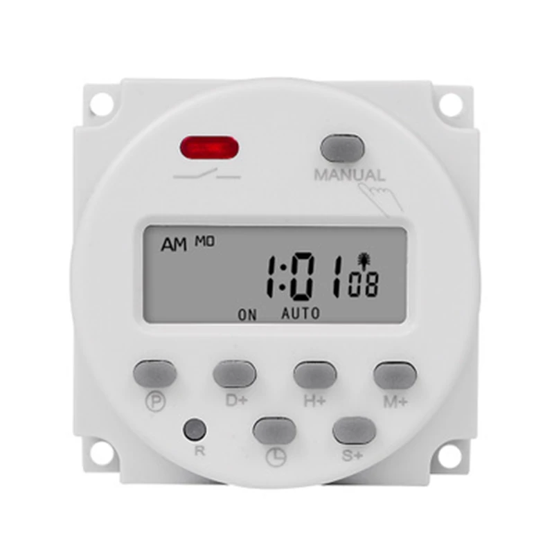 SINOTIMER 1 Second Interval 12V Digital LCD Timer Switch 7 Days Weekly Programmable Time Relay Programmer CN101S