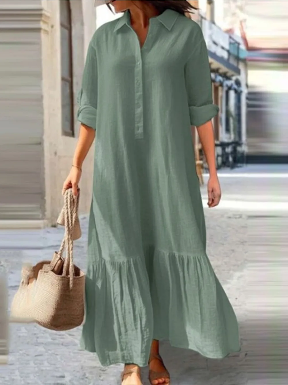 Eid femmes Robe musulmane boutonné chemise Abaya dubaï robes Largos robes longues caftan Robe arabe fête Caftan Jalabiya Ramadan