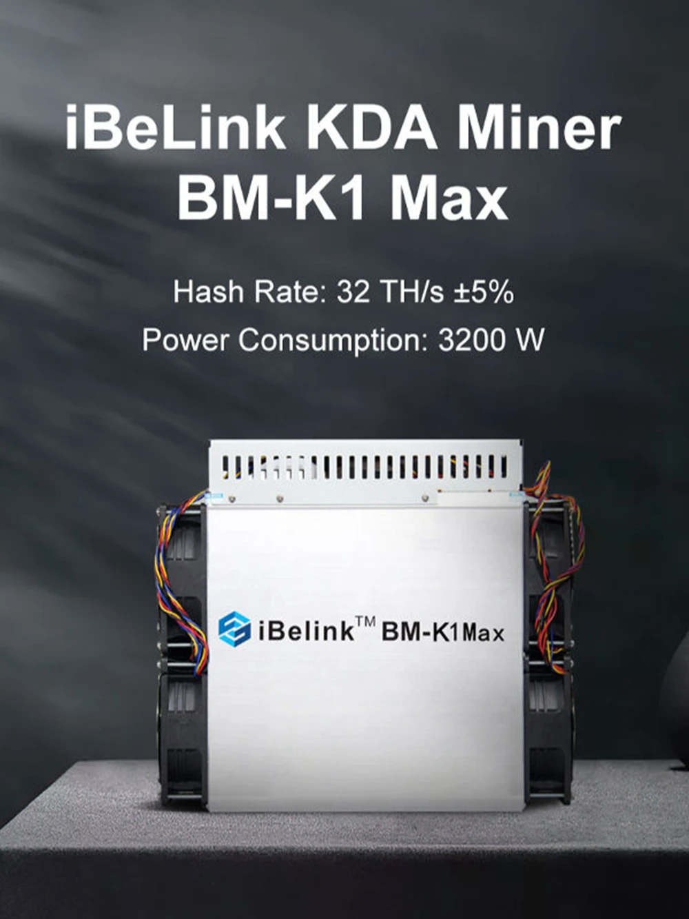 New iBeLink BM-K1 MAX 32TH/s 3200W KDA Miner (KDA Powerful Miner) With PSU KDA Asic Miner