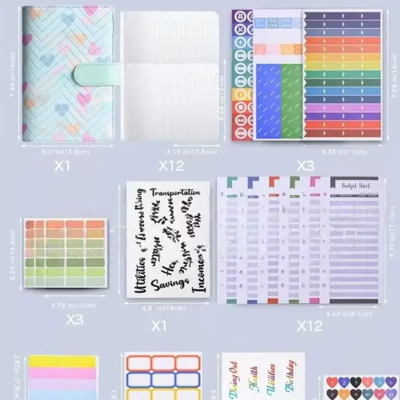 

Блокнот из искусственной кожи A6 с 6 кольцами, стильный дизайн, чехол для личного ноутбука, можно использовать для хранения денежного бюджета