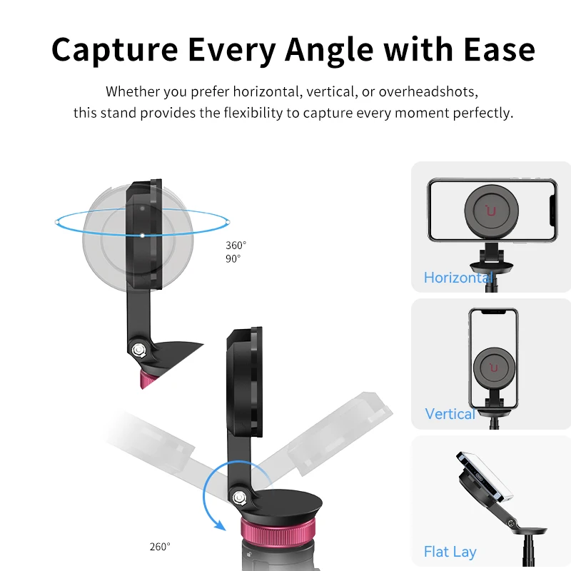 حامل ثلاثي القوائم Ulanzi MT-84 MagSafe Selfie مع بلوتوث - 1.53 متر قابل للتمديد لهاتف iPhone 15 Pro/Max، Live & Vlog (YT/TikTok)