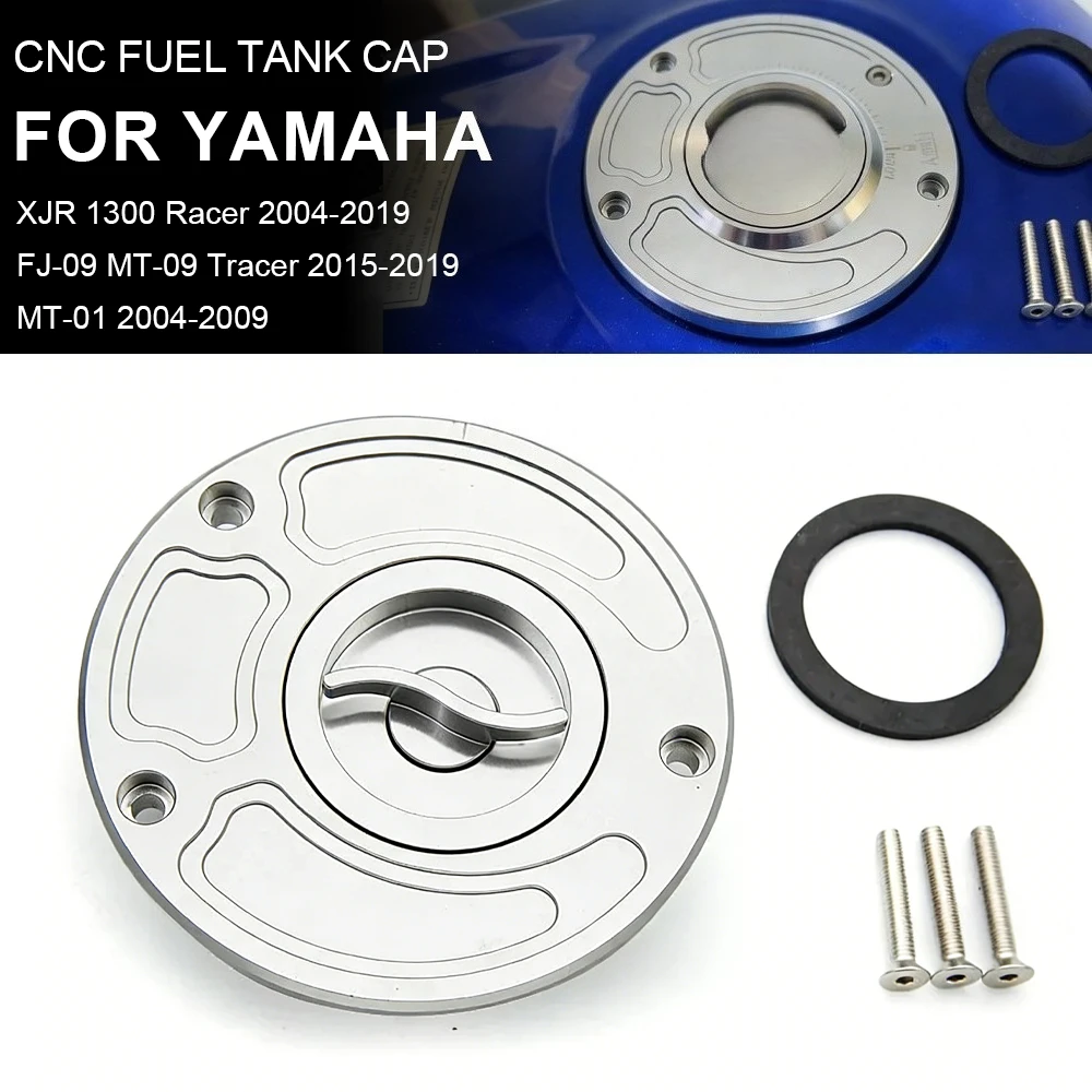 Motorcycle Oil Fuel Tank Gas Cap Cover Keyless For Yamaha YZF R25 R15 R3 FJR1300 MT01 MT07 FZ07 FJ09 MT09 Tracer FZ09 MT09 SR