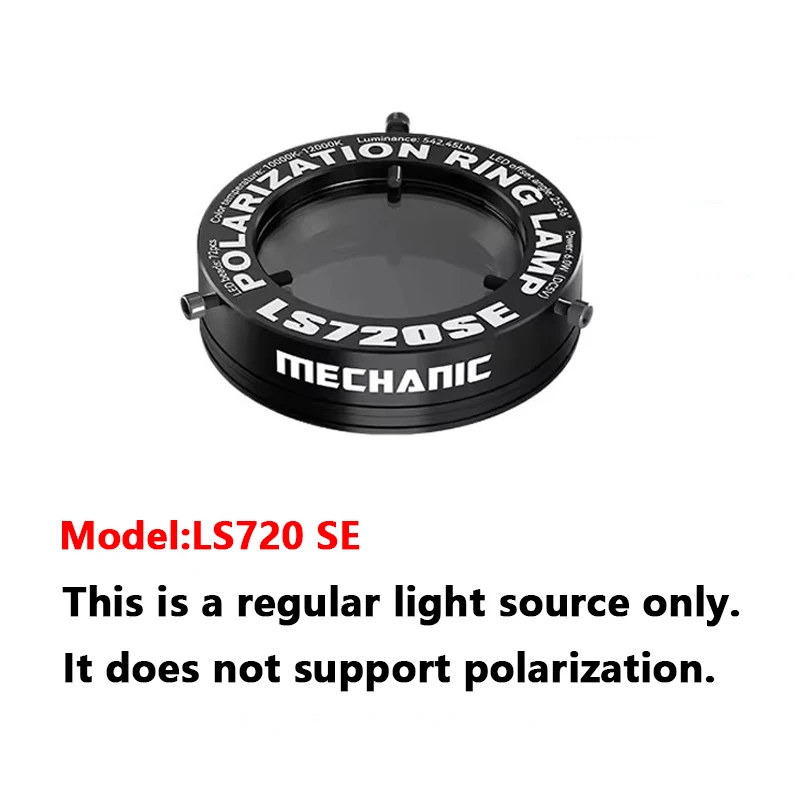 【MECHANICHT】 LS720+ LS360 Microscoop Ringlicht Gepolariseerde ringlamp Elimineert reflectie voor soldeerreparatie Stereomicroscopen