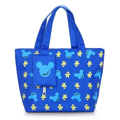 La nuova borsa portatile in tessuto di nylon stampato impermeabile Disney borsa a mano madre casual moda con portamonete