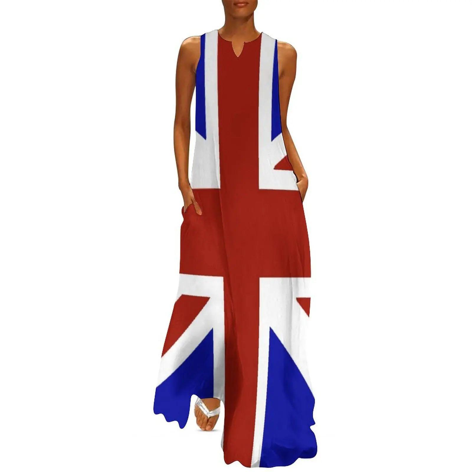 

Union Jack (Dark) Long Dress women's clothing korea stylish Woman clothing Dress