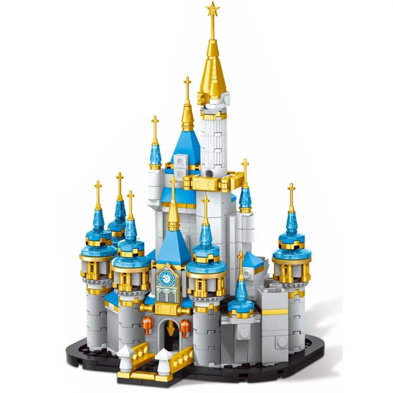 

2024 New Princess Mini Castle 50th Year Anniversary Building Blocks Kit Bricks Classic Cartoon Movie Model Kids Girl Toys Gift